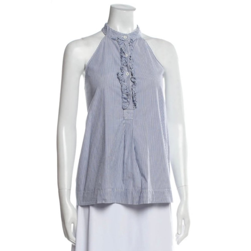 NILI LOTAN Striped Halterneck Top